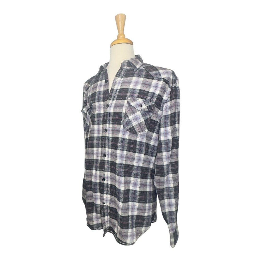 Drill Clothing Co. Mens Plaid Button-Up Shirt Size XL Long Sleeve 100% Cotton - Picture 6 of 9